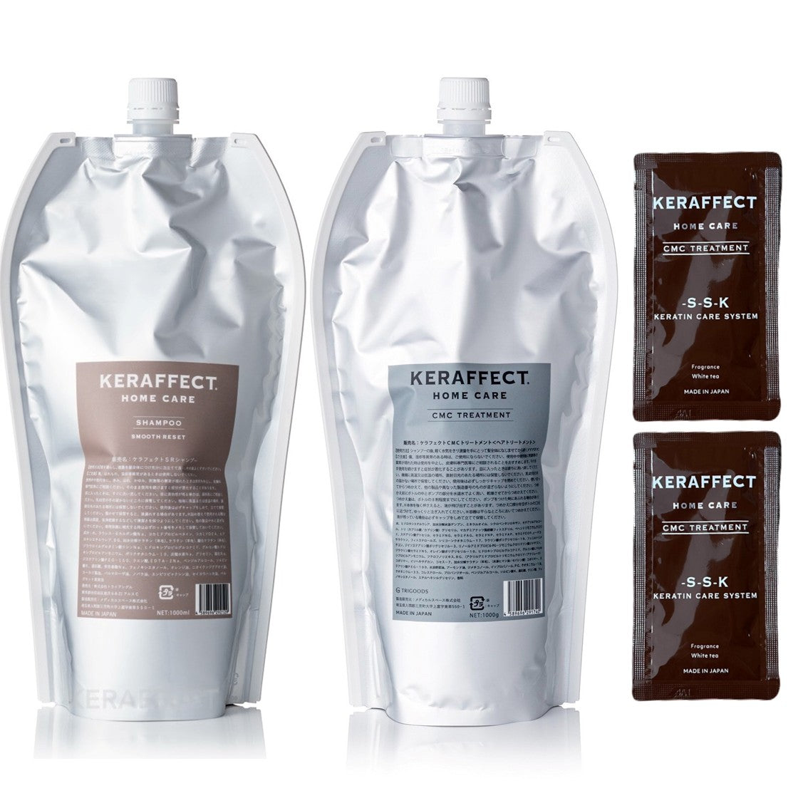 【ミニパウチ2枚付き】ケラフェクト シャンプー＆トリートメント 詰め替えセットの製品画像