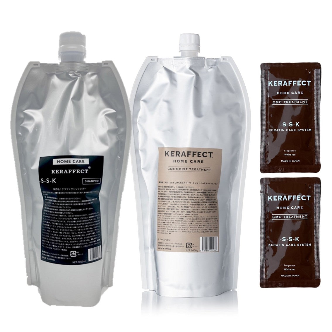 【ミニパウチ2枚付き】ケラフェクト シャンプー＆トリートメント 詰め替えセットの製品画像