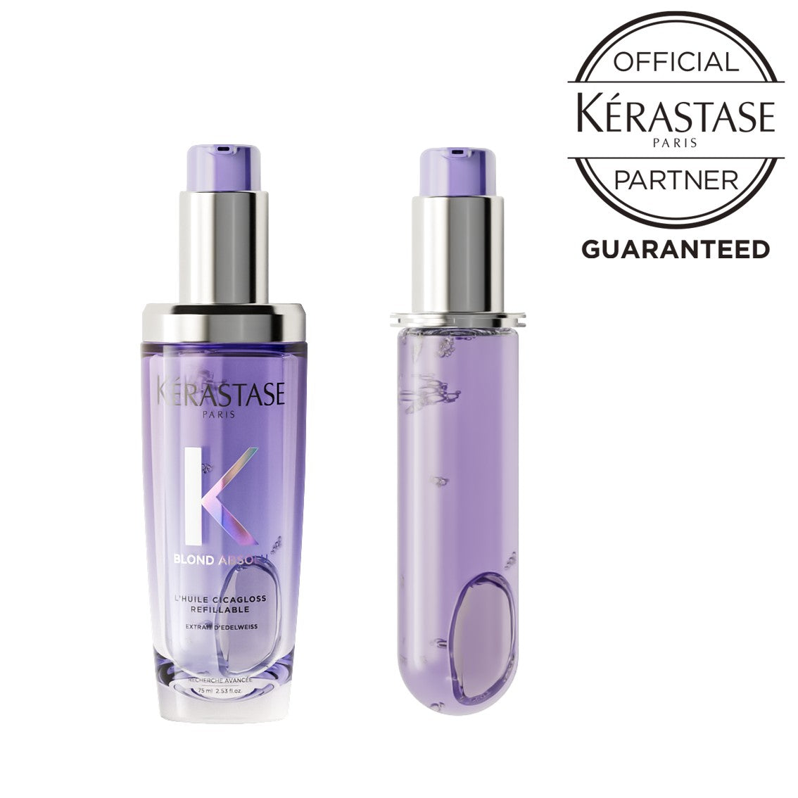 【ショッパー付】KERASTASE ブロンドアブソリュ ユイル シカエクストリーム R  本体+詰め替えセットの製品画像