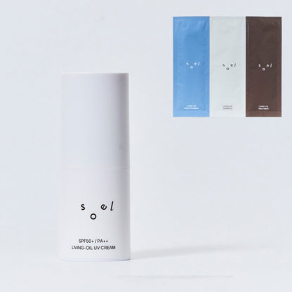 ソエル LIVING-OIL UV CREAM 日焼け止めクリーム〈SPF50+・PA++〉サシェ付の製品画像