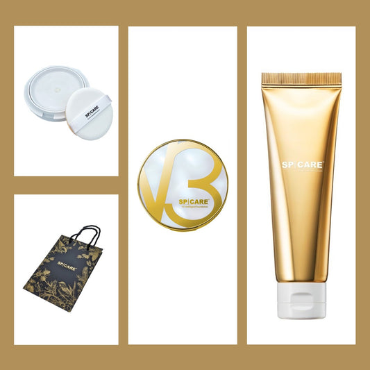 【V3ハンドクリーム＆ショッパー付】V3インテリジェントファンデーション 本体+詰め替えセットの製品画像