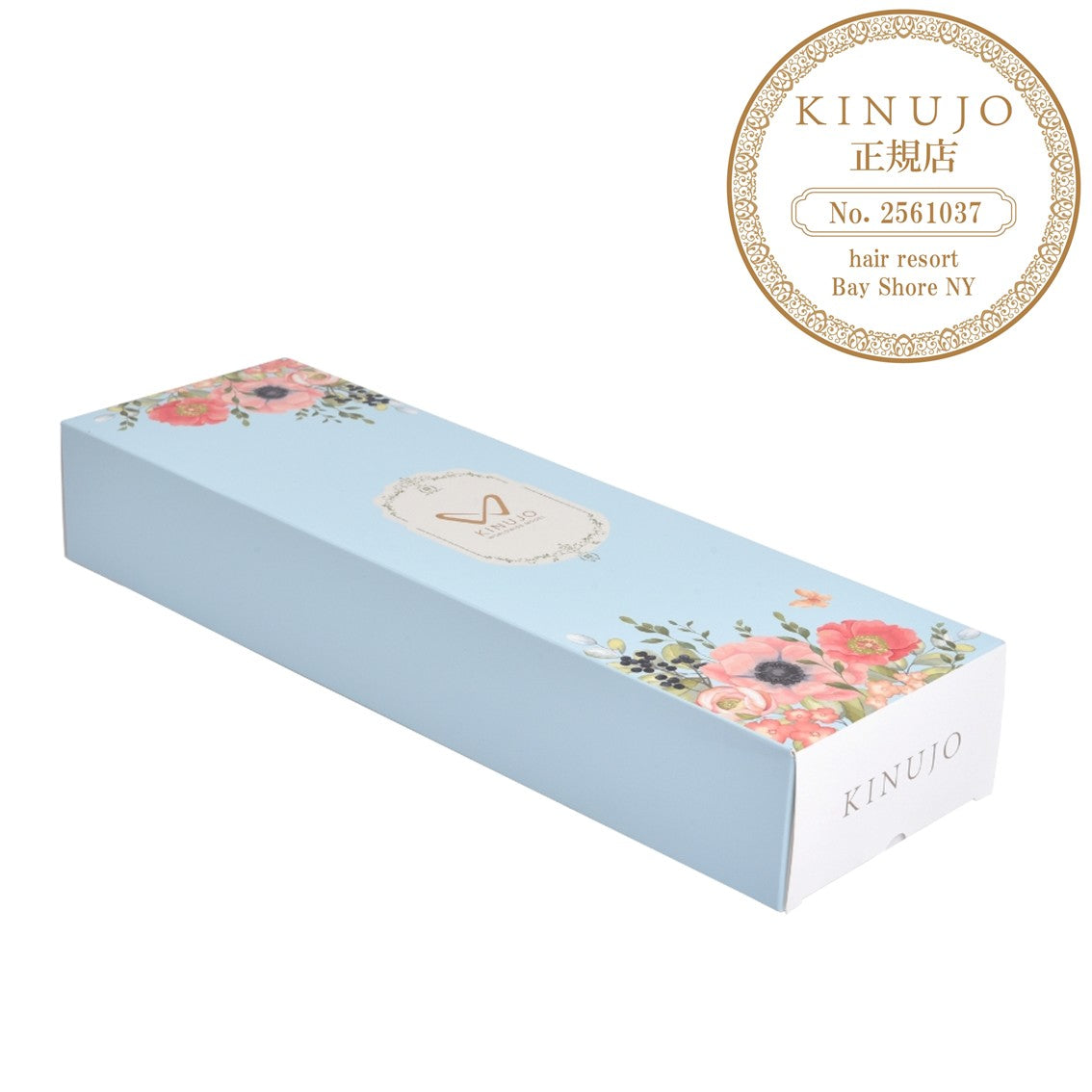 キヌージョ W -worldwide model- ストレートアイロン ホワイトの化粧箱画像