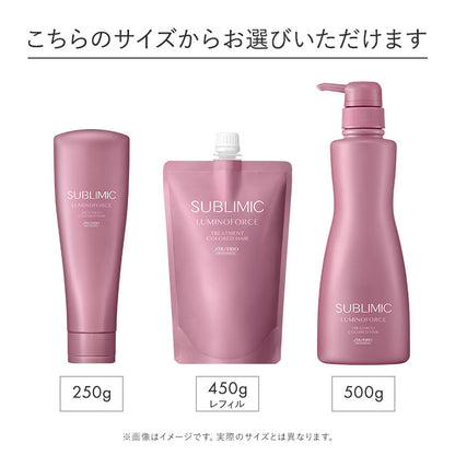 サブリミック ルミノフォース トリートメントのサイズ紹介画像