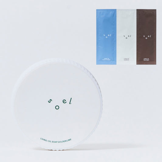 soel LIVING-OIL SOAP GOLDEN LIME 生せっけん サシェ付の製品画像